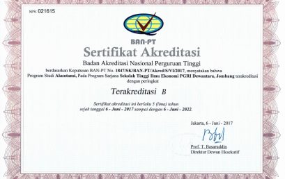 HASIL  AKREDITASI PROGRAM STUDI AKUNTANSI