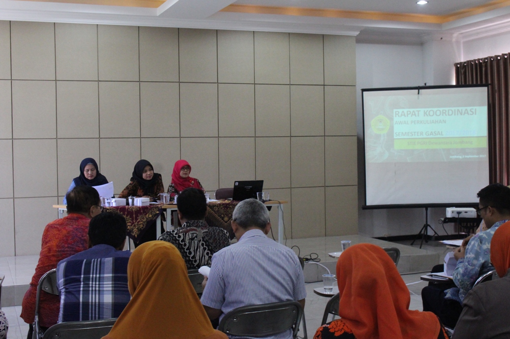RAPAT KOORDINASI AWAL PERKULIAHAN SEMESTER GASAL TAHUN AKADEMIK 2017/2018