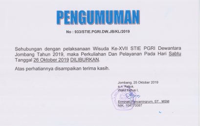 Pengumuman Libur Perkuliahan