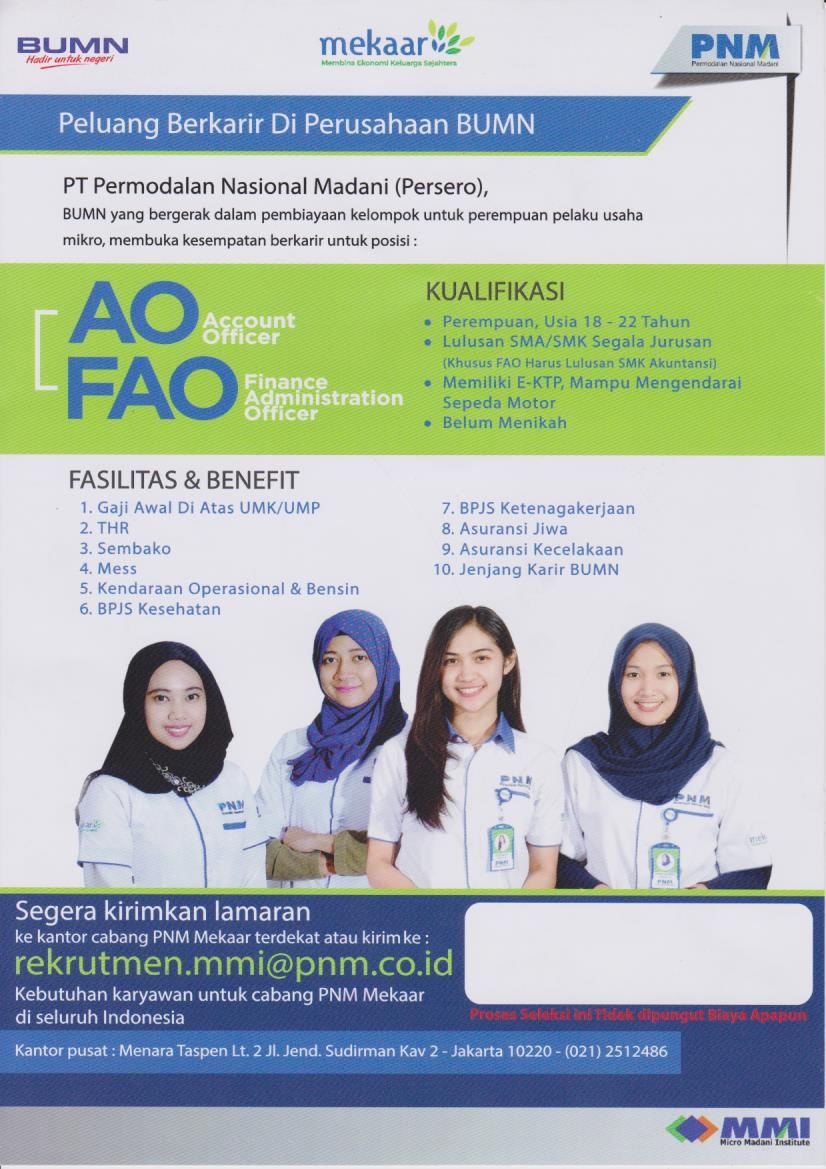 Lowongan Kerja BUMN (PT. Permodalan Nasional Madani)