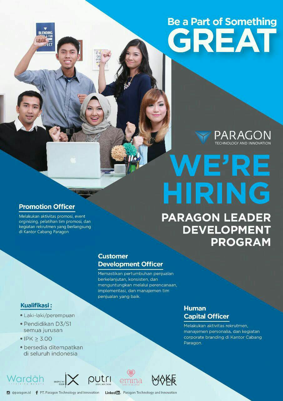Lowongan Kerja PT. Paragon Technology and Innovation