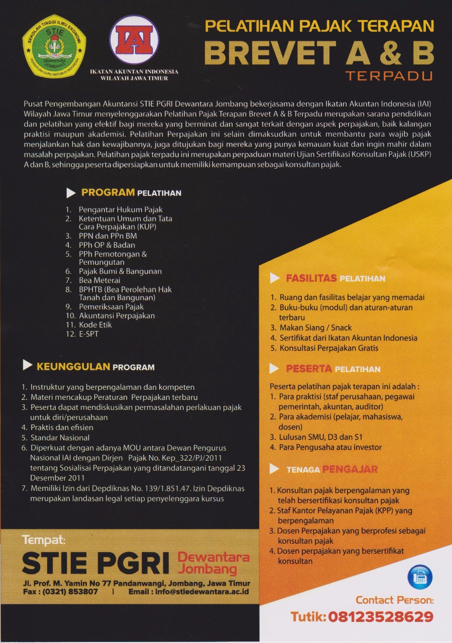 Pelatihan Pajak Terapan Brevet A&B Terpadu