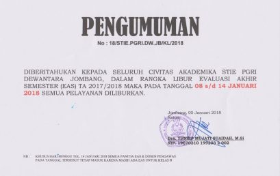 PENGUMUMAN LIBUR PELAYANAN