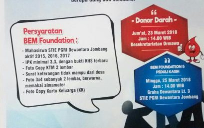 BEM FOUNDATION dan PEDULI KASIH “Satu Langkah Kecil Dengan Kepedulian yang Besar”