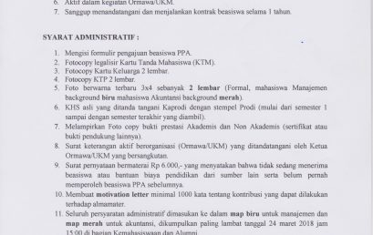 BEA SISWA PPA TAHUN 2018