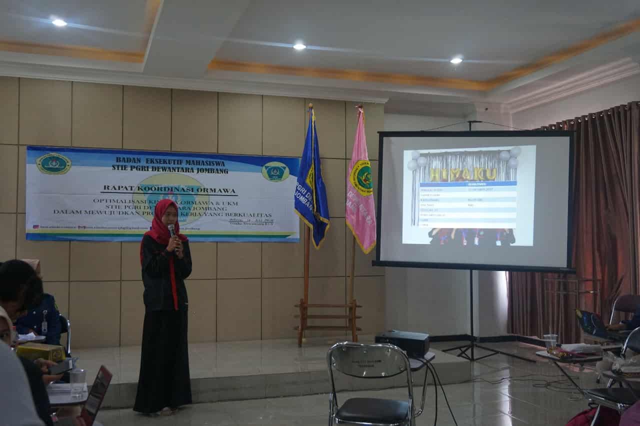 RAPAT KOORDINASI ORMAWA DAN UKM STIE PGRI 2018 TAHUN 2018