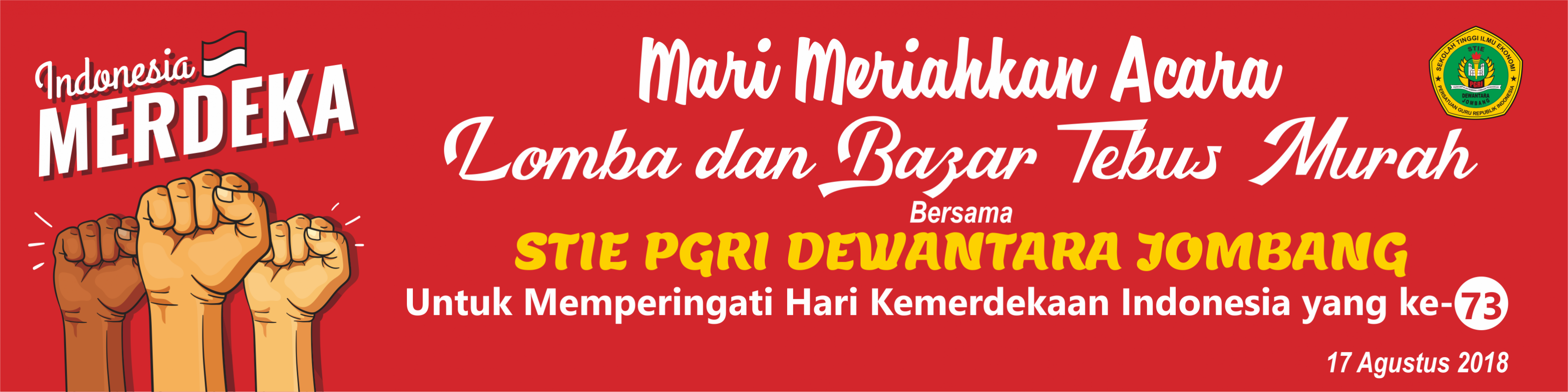 MARI MERIAHKAN LOMBA DAN BAZAR TEBUS MURAH BERSAMA STIE PGRI DEWANTARA JOMBANG