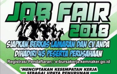 JOB FAIR 2018 KEMENTRIAN KETENAGAKERJAAN RI. BEKERJASAMA DENGAN PEMERINTAH KAB. JOMBANG DINAS TENAGA KERJA