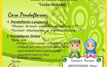 OPEN RECRUITMEN ANGGOTA CENTER OF ISLAMIC STUDI COIS