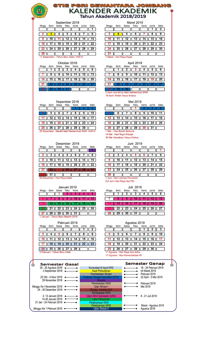 Kalender Akademik 2018 – 2019