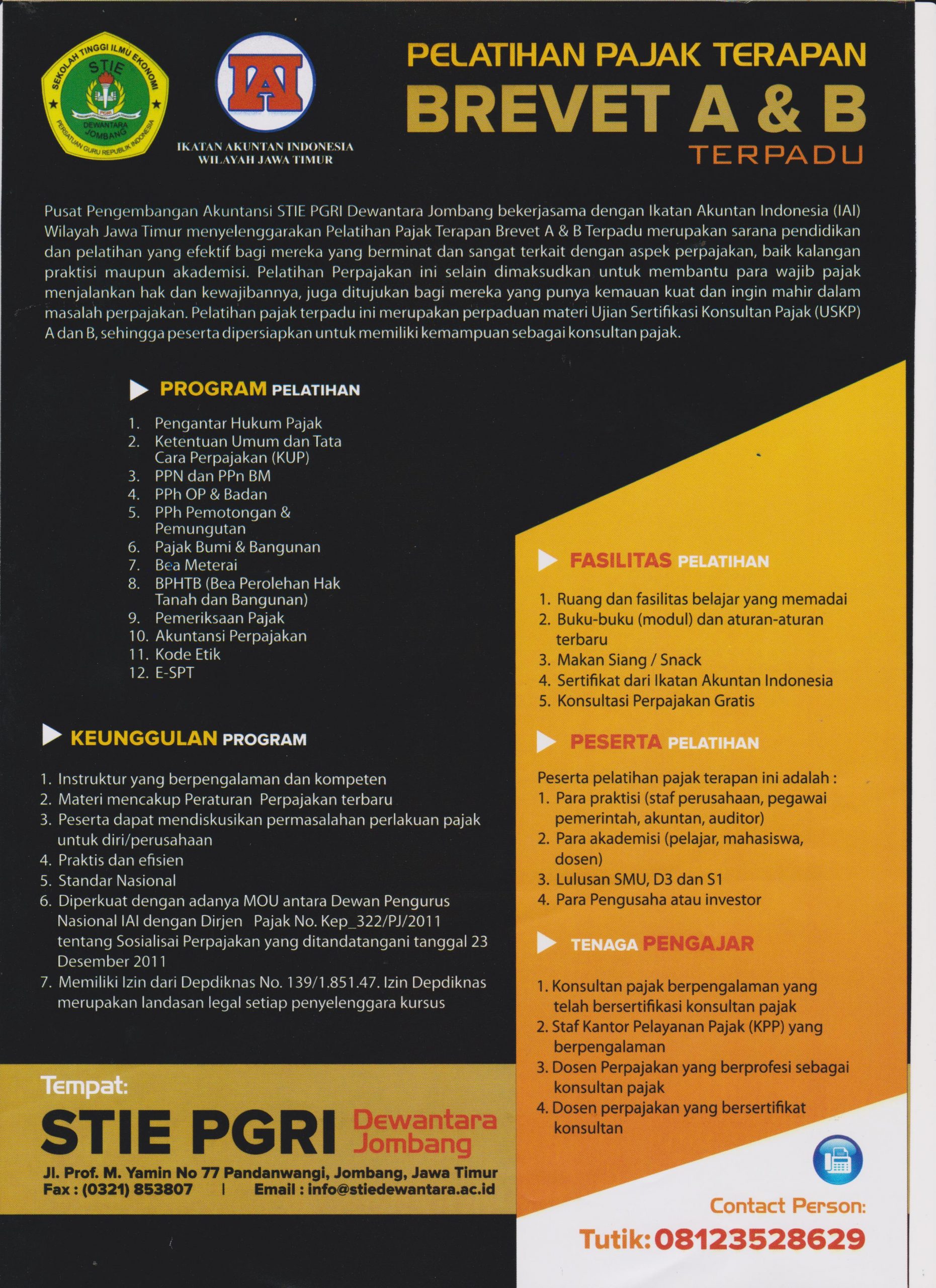 Pelatihan Pajak Terapan Brevet A & B