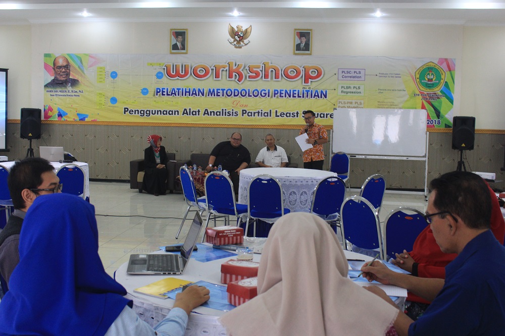 LP4M STIE PGRI DEWANTARA JOMBANG MENGADAKAN   WORKSHOP METODOLOGI PENELITIAN DENGAN ALAT ANALISIS  PARTIAL LEAST SQUARE (PLS)