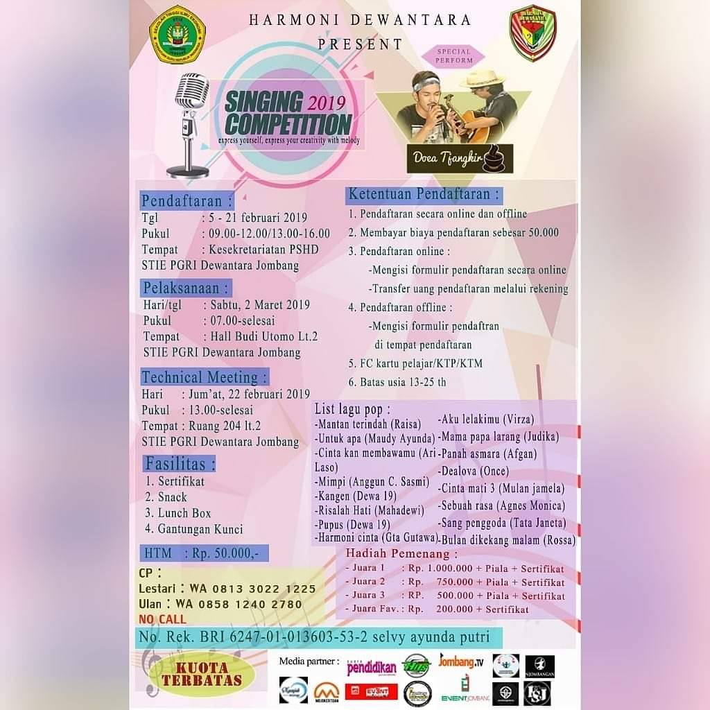 HARMONI DEWANTARA PRESENT SINGING COMPETITION 2019