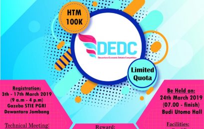 DEWANTARA ECONOMIC DEBATE COMPETITION’19 “Developing Indonesia’s Economic in Digital Era”
