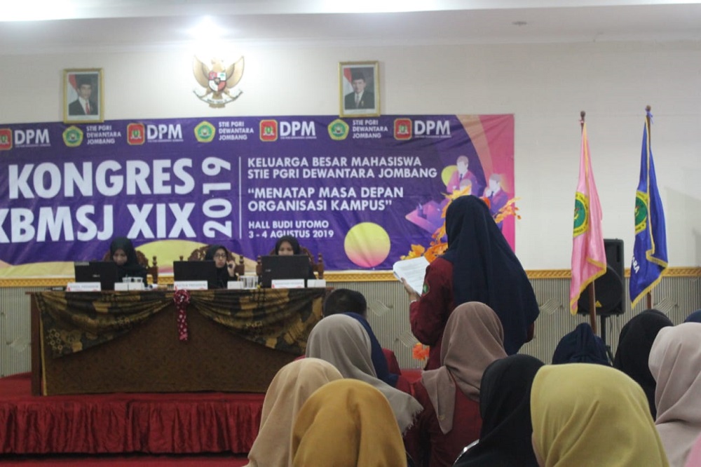 DPM STIE PGRI DEWANTARA JOMBANG GELAR KONGRES KBMSJ KE 19 TAHUN 2019