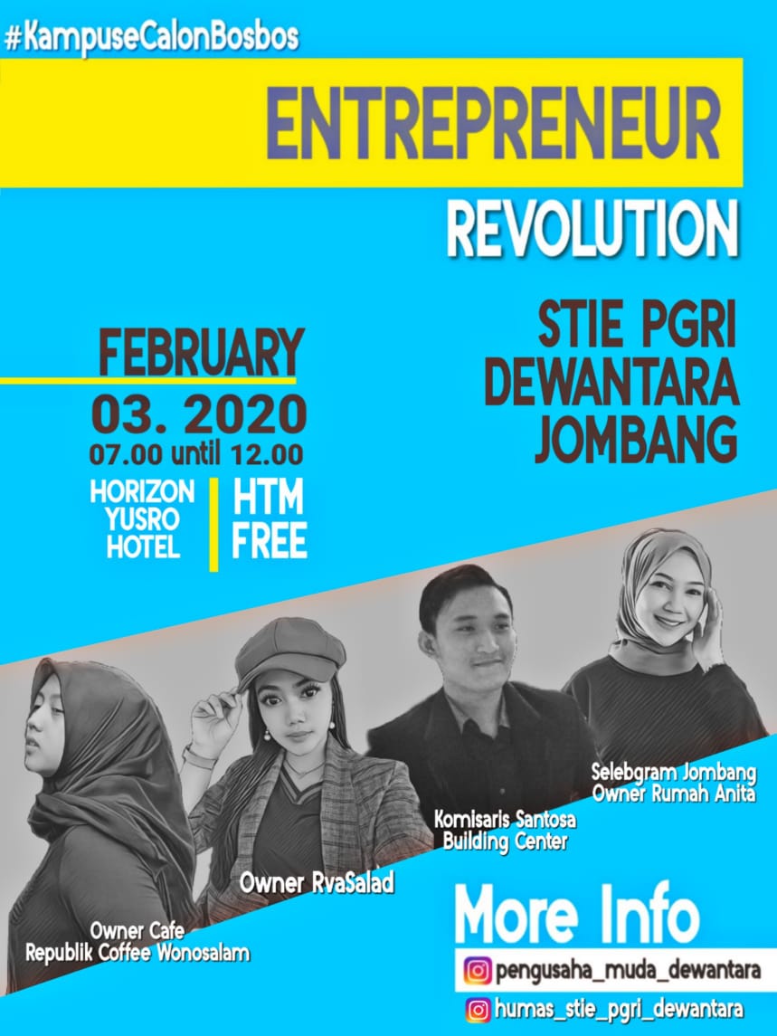 Entrepreneur Revolution February 3, 2020 At Horizon Yusro Hotel Jombang HTM free