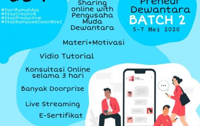 BATCH II # PELATIHAN ONLINE GRATIS CREATIVE PRENEUR DEWANTARA 2020
