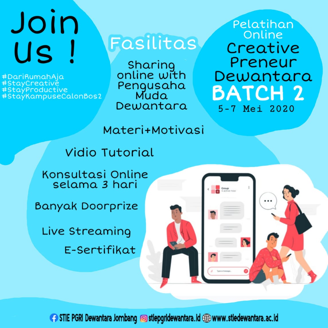 BATCH II # PELATIHAN ONLINE GRATIS CREATIVE PRENEUR DEWANTARA 2020