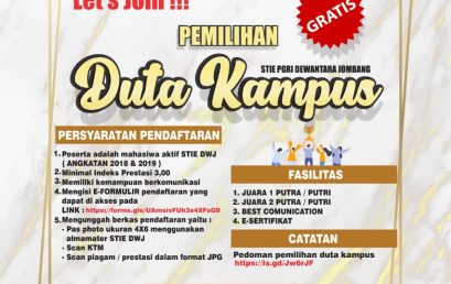 DIES NATALIS KE 25th STIE PGRI DEWANTARA JOMBANG “PEMILIHAN DUTA KAMPUS”