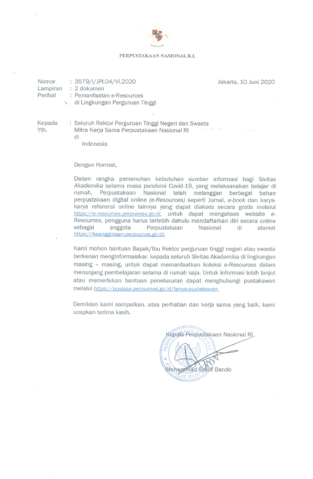Pemanfaatan e-Resource Di Lingkungan Perguruan Tinggi