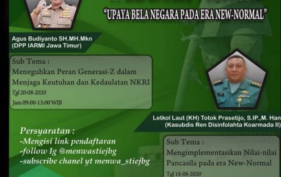 WEBINAR RESIMEN MAHASISWA : “UPAYA BELA NEGARA PADA ERA NEW-NORMAL”
