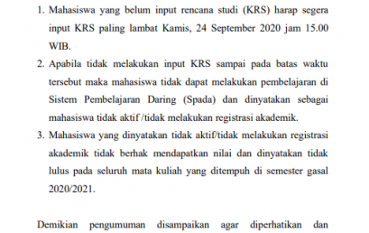 Pengumuman Akademik