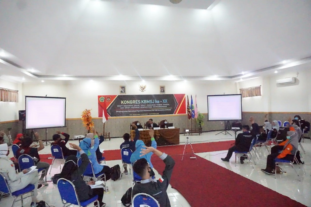 KONGRES KBMSJ KE-XX DEWAN PERWAKILAN MAHASISWA STIE PGRI DEWANTARA JOMBANG SUKSES DIGELAR