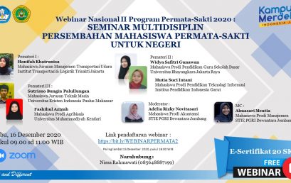 Webinar Multidisiplin Persembahan Mahasiswa Permata-Sakti untuk Negeri