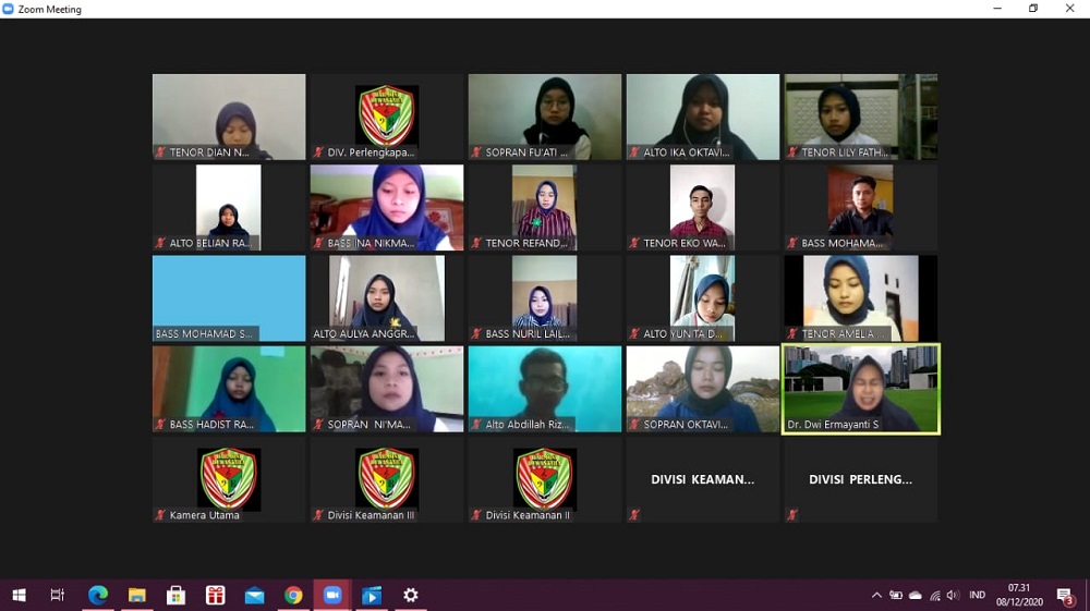 UKM Paduan Suara Harmoni Dewantara (PSHD) Gelar   Diklat Harmoni Dewantara Tahun 2020-2021 Secara Virtual