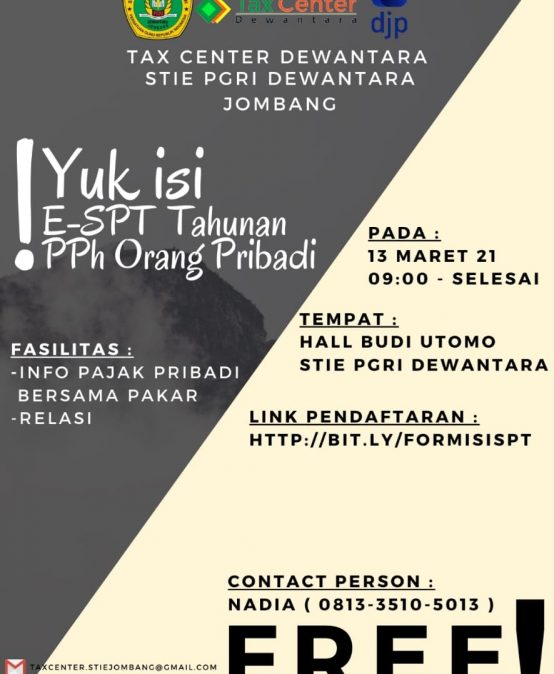 Tax Center Dewantara Proudly Present  Workshop “Pengisian SPT Tahunan PPh Orang Pribadi”