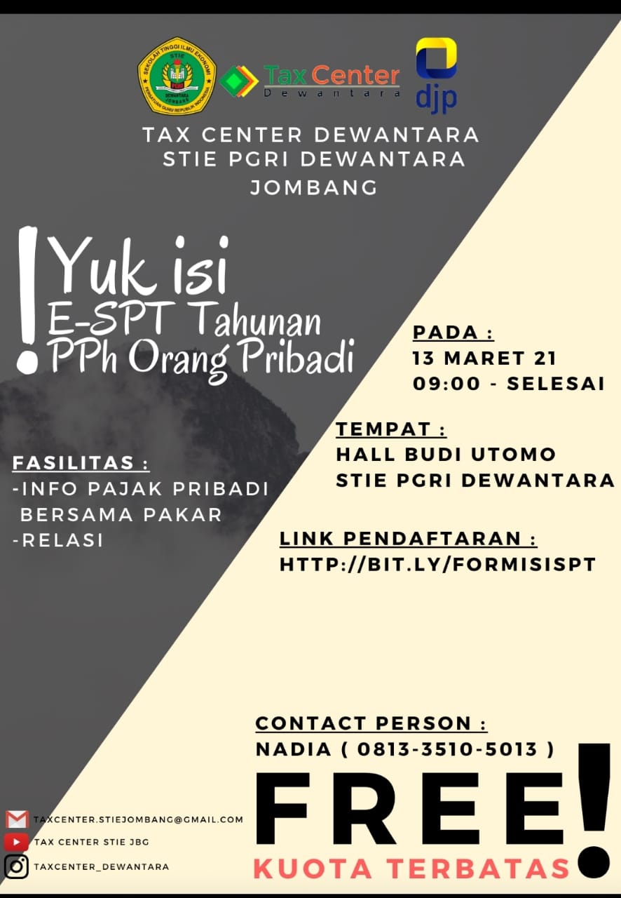 Tax Center Dewantara Proudly Present Workshop “Pengisian SPT Tahunan PPh Orang Pribadi” Tax Center Dewantara Proudly Present Workshop “Pengisian SPT Tahunan PPh Orang Pribadi”