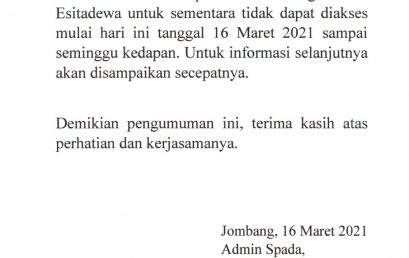 Pengumuman Perkuliahan Daring